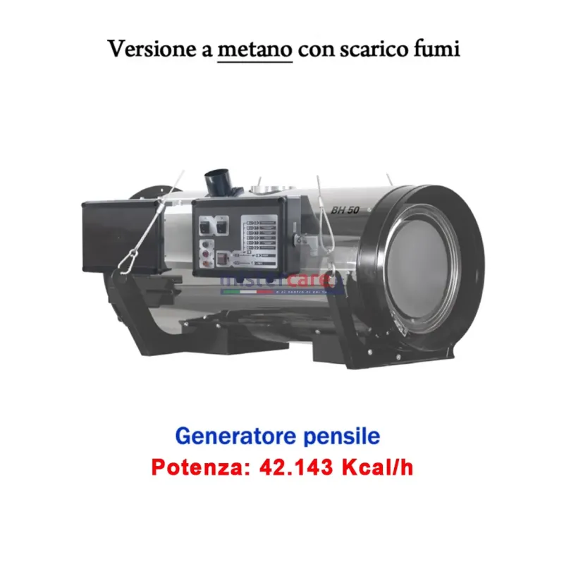 BM2 BH 50 Natural Gas - Generatore d’aria calda pensile a combustione indiretta (metano) - 42.143 Kcal/h