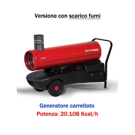 BM2 EC22 - Generatore d'aria calda a combustione indiretta (carrellato) - 20.108 kcal/h