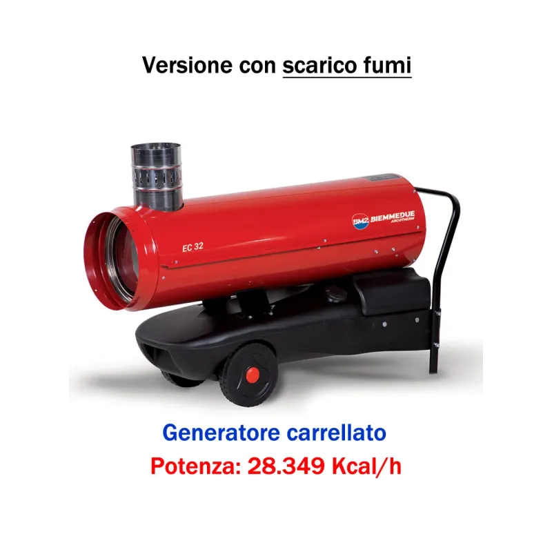 BM2 EC32 - Generatore d'aria calda a combustione indiretta (carrellato) - 28.349 kcal/h