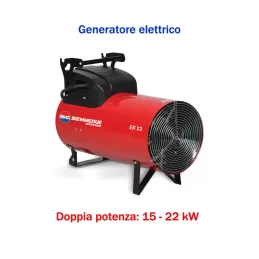 BM2 EK 22 C - Generatore d'aria calda a corrente elettrica con termostato - 18.915 Kcal/h (15 / 22 kW)