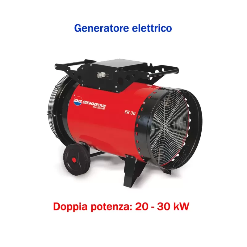 BM2 EK 30 C - Generatore d'aria calda a corrente elettrica con termostato - 25.818 Kcal/h (20 / 30 kW)