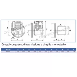 Gruppo pompante B6000 ABAC ricambio compressore