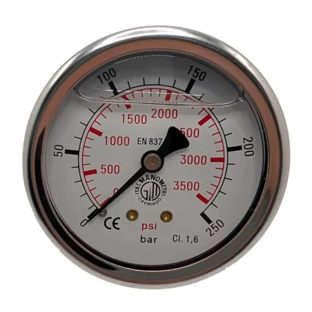 Manometro glicerina D.63 250 bar Spiralflex