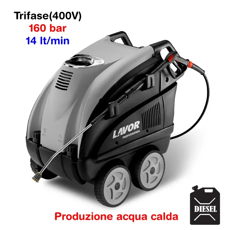 Lavor HLR 1614 LP - Idropulitrice professionale ad acqua calda (160 Bar - 14 lt/min) con bruciatore a gasolio Lavor HLR 1614 LP - Idropulitrice professionale ad acqua calda (160 Bar - 14 lt/min) con bruciatore a gasolio