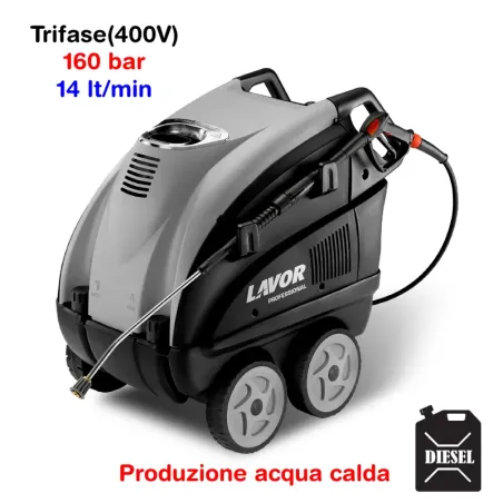 Lavor HLR 1614 LP - Idropulitrice professionale ad acqua calda (160 Bar - 14 lt/min) con bruciatore a gasolio