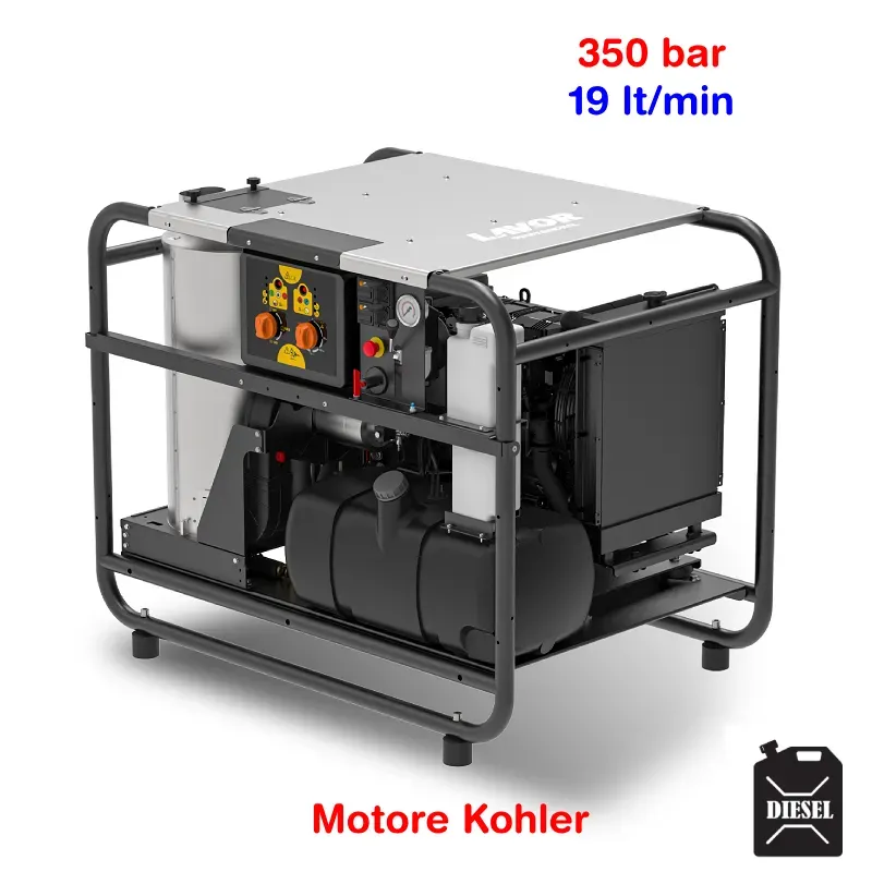 Lavor Thermic 26 HW 3518 - Idropulitrice ad acqua calda (350 Bar - 19 lt/min) con motore a scoppio (diesel) Lavor Thermic 26 HW 3518 - Idropulitrice ad acqua calda (350 Bar - 19 lt/min) con motore a scoppio (diesel)