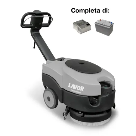 Lavor Quick 36B - Lavasciuga pavimenti professionale a batteria 12V (batterie e caricabatterie inclusi)