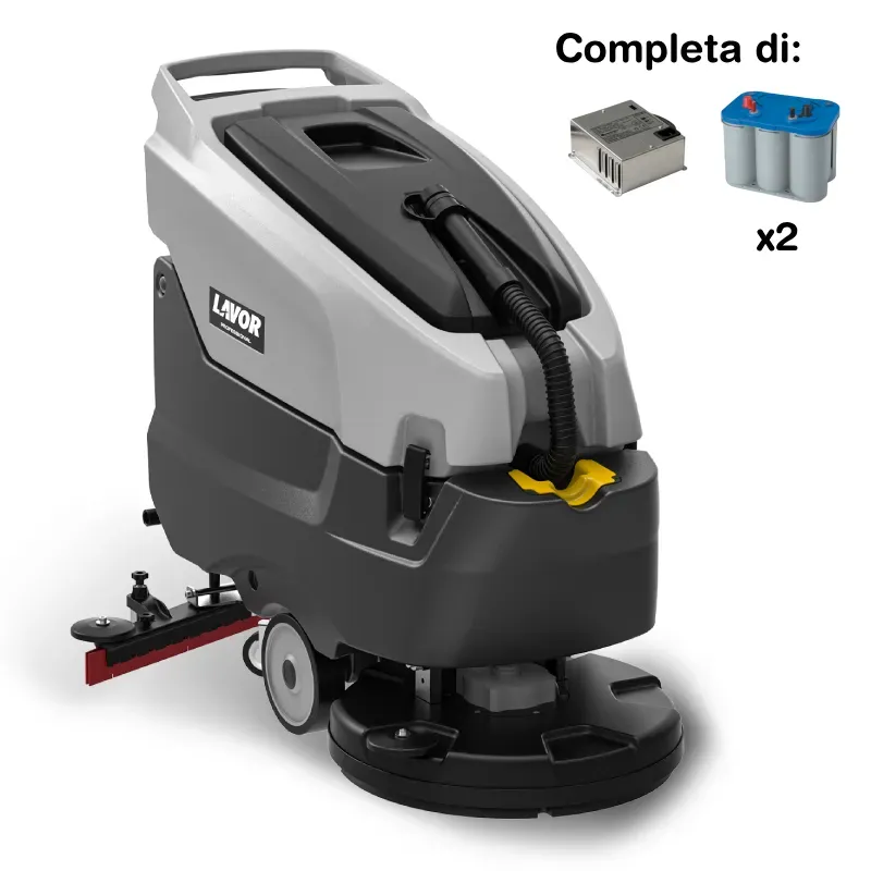 Lavor Moving 55BT - Lavasciuga pavimenti batteria 24V trazionata, pista di pulizia 55 cm (batterie e caricabatteria incluso) Lavor Moving 55BT - Lavasciuga pavimenti batteria 24V trazionata, pista di pulizia 55 cm (batterie e caricabatteria incluso)