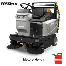 Lavor SWL R 1100 ST Bin Up - Spazzatrice uomo a bordo per superfici sino a 9.700 m²/h (trazionata a scoppio)