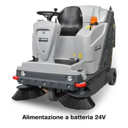Lavor SWL R 1200 ET Bin Up - Spazzatrice uomo a bordo per superfici sino a 11.500 m²/h (trazionata elettrica)