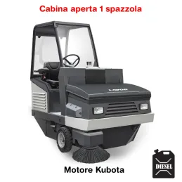 Lavor SWL R 1300 DT Bin Up T 1 spazzola - Spazzatrice uomo a bordo per superfici sino a 19.200 m²/h(trazionata diesel)
