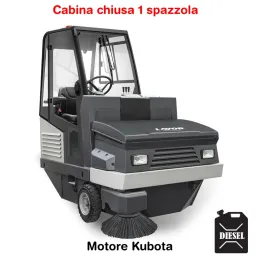 Lavor SWL R 1300 DT Bin Up CB 1 spazzola - Spazzatrice uomo a bordo per superfici sino a 19.200 m²/h(trazionata diesel)