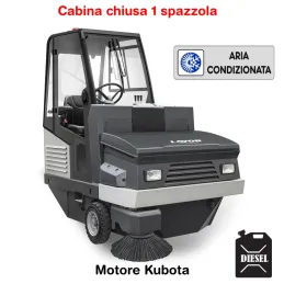 Lavor SWL R 1300 DT Bin Up CB AC 1 spazzola - Spazzatrice uomo a bordo per superfici sino a 19.200 m²/h (trazionata diesel)