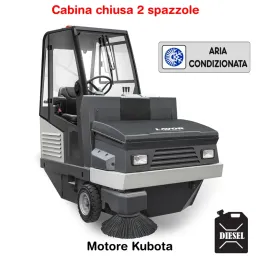 Lavor SWL R 1300 DT Bin Up CB AC 2 spazzole - Spazzatrice uomo a bordo per superfici sino a 19.200 m²/h(trazionata diesel)
