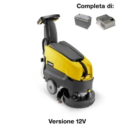 Lavor L1.5 36B - Lavasciuga pavimenti batteria 24V, pista di pulizia 36 cm (completa di caricabatteria e batterie)