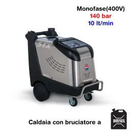 BM2 STX 140/10 - Idropulitrice professionale ad acqua calda (140 Bar - 10 lt/min) con bruciatore a gasolio