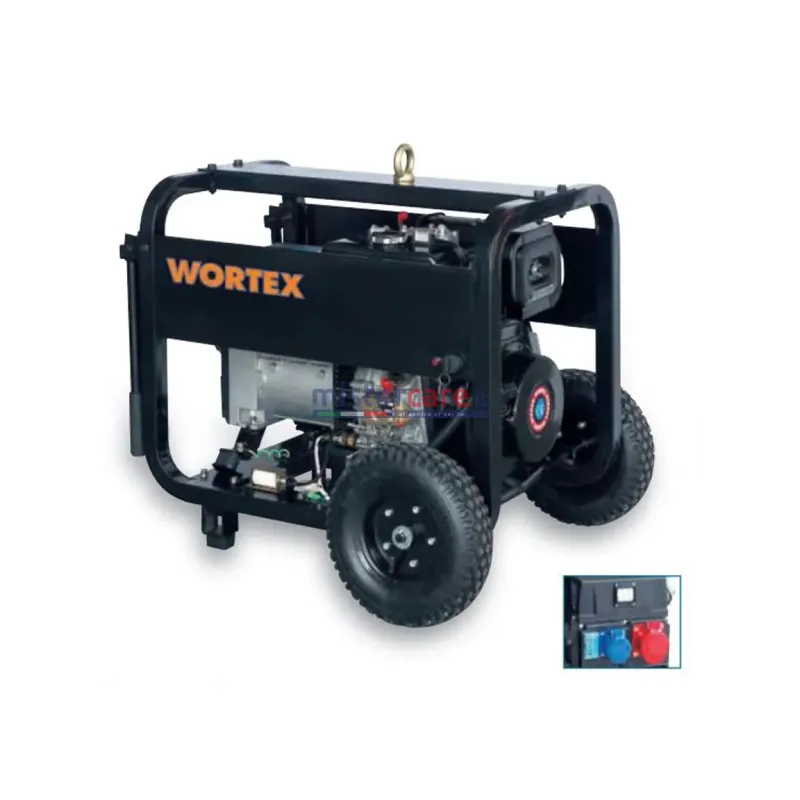 Wortex HWS 6500 3E ATS - Gruppo elettrogeno trifase/monofase (4,8 kW - 2,8 kW) con motore a scoppio (diesel)