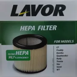Lavor - Filtro HEPA a cartuccia per aspiratori "Lavorwash" (vedere modelli compatibili in descrizione)