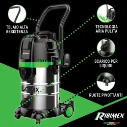 Ribimex - Aspiratore ciclonico Cyclonix 1600W 4 in 1 multifunzione