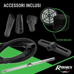 Ribimex - Aspiratore ciclonico Cyclonix 1600W 4 in 1 multifunzione