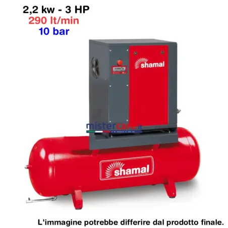 Shamal GHIBLI SE 2.2-10-200 Compressore a Vite 3 HP 200L | Mistercare