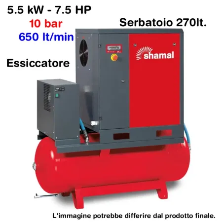 Compressore a vite Shamal GHIBLI 5.5-10-270 ES 5,5 kW 10 Bar