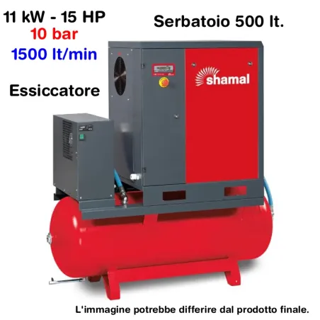 Compressore a vite Shamal STORM 11-10-500 ES 11 kW