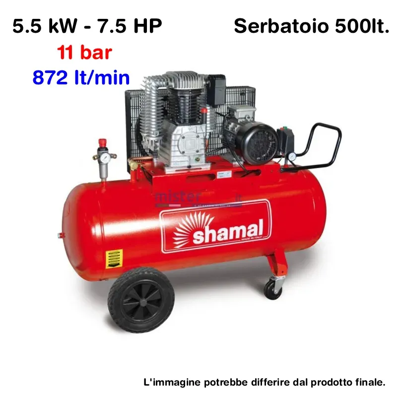 Compressore a Cinghia K30/500 CT7,5 500L 11 Bar