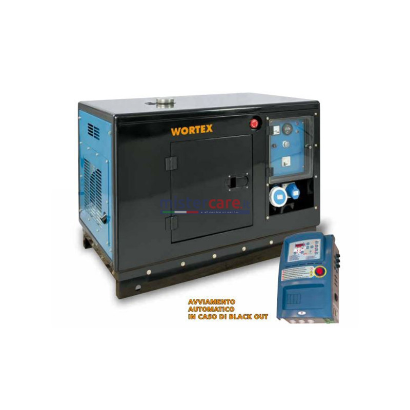 Wortex WS 6500 E SS AVR ATS - Gruppo Elettrogeno Monofase (5,2 KW) Silenziato (Diesel) con centralina avvio automatico - WP2270105