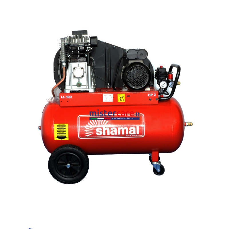 Shamal SB38C/100 CM3 - Compressore bicilindrico, cinghiato (390 litri/min) - 36FC504SHA
