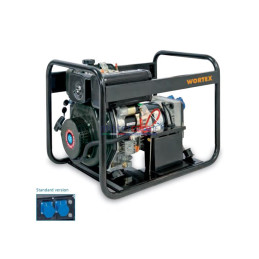 Wortex HWS 5000 E - Gruppo elettrogeno monofase (3,6 kW) con motore diesel
