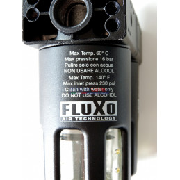 Fluxo FX3240 - Filtro - Riduttore - Lubrificatore da 1/2" con manometro Ø 50