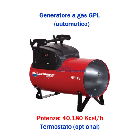 BM2 GP45A - Generatore d'aria calda a combustione diretta (automatico) - 40.180 kcal/h