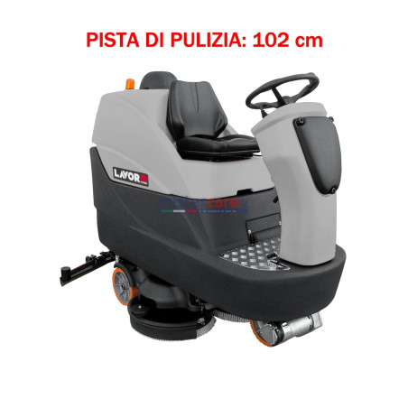 Lavor Comfort M 102 - Lavasciuga pavimenti batteria 36V, pista di pulizia 102 cm (trazionata)