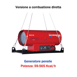 BM2 GE/S 65 - Generatore d'aria calda a combustione diretta (pensile) - 59.565 Kcal/H