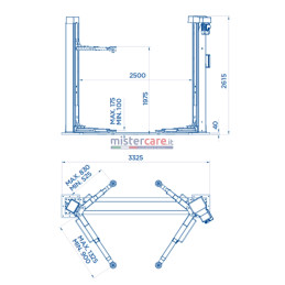 OMCN 199/TE - Ponte sollevatore elettromeccanico a 2 colonne (2.800 Kg)