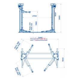 OMCN 199/Beta - Ponte sollevatore elettromeccanico a 2 colonne (4.000 Kg)