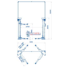 OMCN 199/Alfa - Ponte sollevatore elettromeccanico a 2 colonne (4.000 Kg)