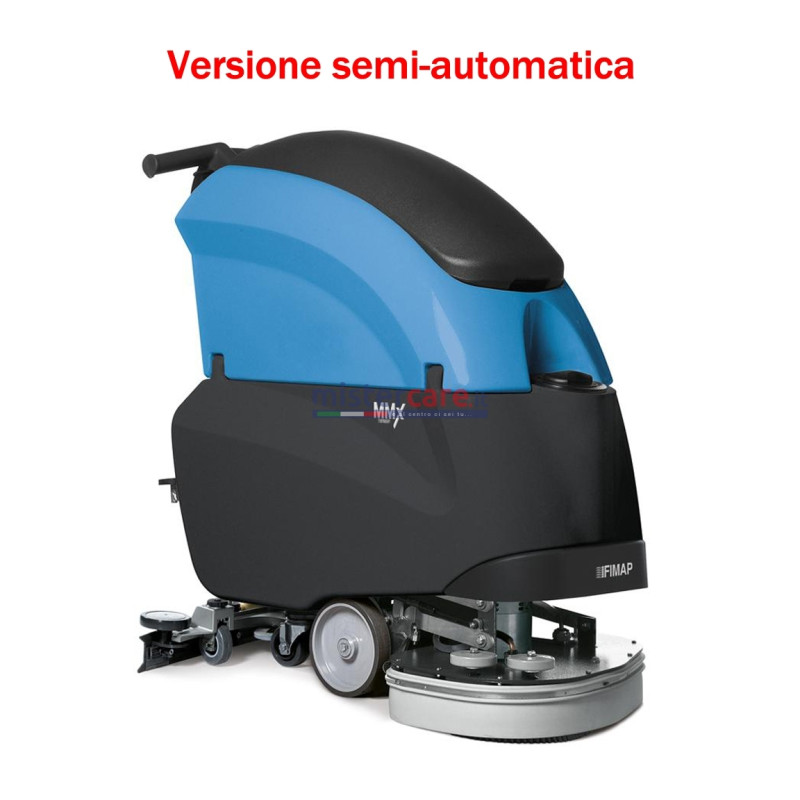 Fimap MMx52 B - Lavasciuga pavimenti (semi-automatica) a batteria con due spazzole da 25 cm - Completa di batteria e spazzole