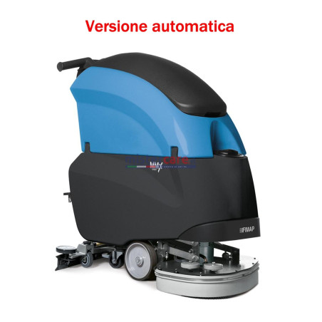 Fimap MMx52 BT - Lavasciuga pavimenti (automatica) a batteria con due spazzole da 25 cm - Completa di batteria e spazzole