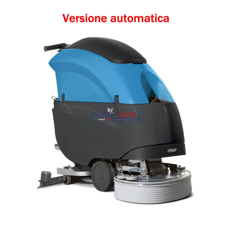 Fimap Mx55 BT - Lavasciuga pavimenti (automatica) a batteria con due spazzole da 28,5 cm - Completa di batteria e spazzole