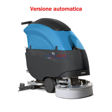 Fimap Mx55 BT - Lavasciuga pavimenti (automatica) a batteria con due spazzole da 28,5 cm - Completa di batteria e spazzole