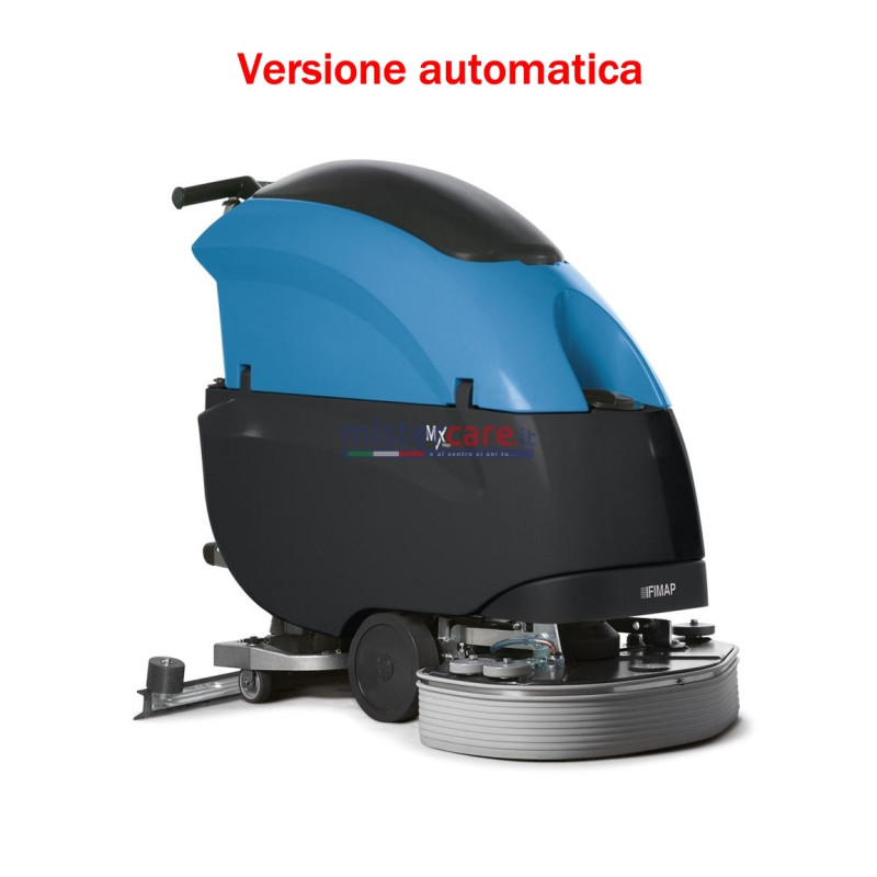 Fimap Mx65 BT - Lavasciuga pavimenti (automatica) a batteria con due spazzole da 34,5 cm - Completa di batteria e spazzole