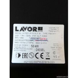 Lavor HLR 1510 LP - Idropulitrice professionale ad acqua calda (150 Bar - 10 lt/min) con bruciatore a gasolio