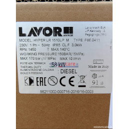 Lavor HLR 1510 LP - Idropulitrice professionale ad acqua calda (150 Bar - 10 lt/min) con bruciatore a gasolio