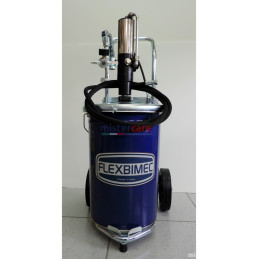 Flexbimec - Kit pneumatico per grasso con carrello tubolare (per fusti da 18/25 Kg)