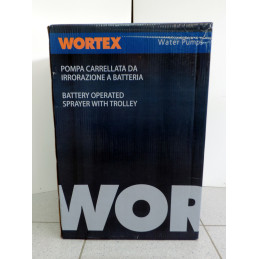 Wortex T25-E - Pompa irroratrice batteria 12V Serbatoio da 25 litri carrellata completa di batteria