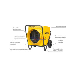 Master B 18 EPR - Generatore d'aria calda elettrico trifase (9 - 18 kW)