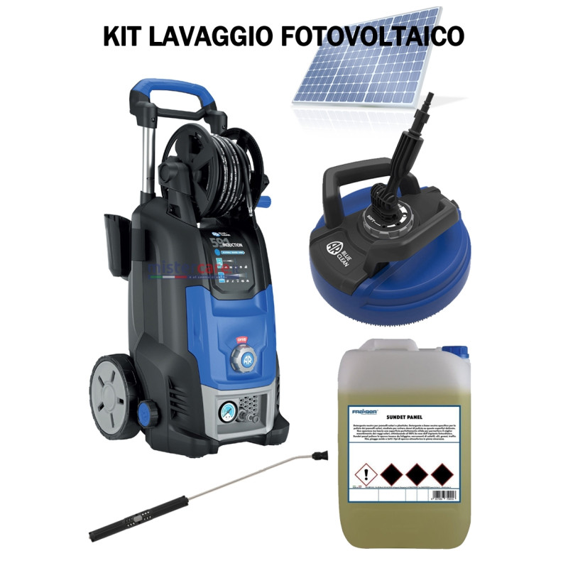 Kit lavaggio fotovoltaico - A.R. 591 + Patio Cleaner Deluxe + Lancia 1,70 metri + Fra-Ber Sundet Panel