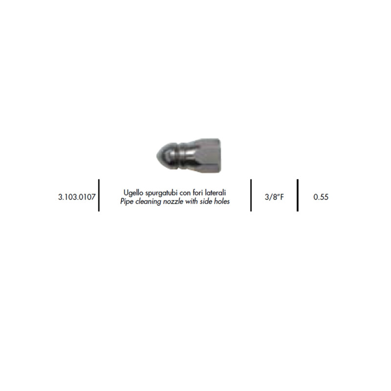 Lavor - Ugello spurgatubi con fori laterali (3/8”F)